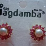 Red Rose Pearl Earrings