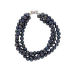 3 Line Black Pearl Bracelet