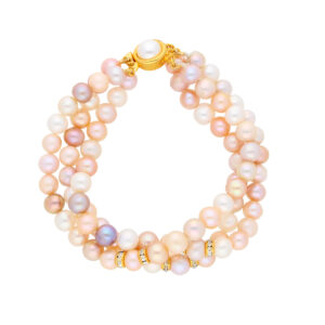Fancy 3 Line Pearl Bracelet