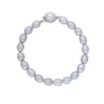 Grey Oval Pearl Bracelet