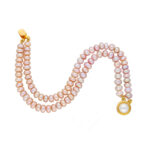 Duel Line Pink Pearl Bracelet