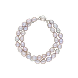 2 Line Oval Pearl Bracelet