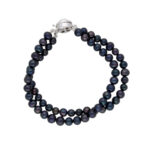 Dual Line Black Pearl Bracelet