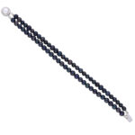 Dual Line Black Pearl Bracelet
