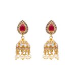 22KT Jhumkas Style Traditional Gold Earrings