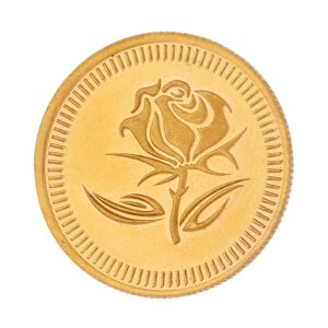 24kt 1 Gram Flower Gold Coin