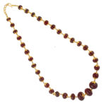 22KT (916) Ruby Stone Designer Gold Necklace
