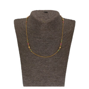 22KT Stylish Ruby Emerald Gold Chains