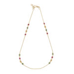 22KT Stylish Ruby Emerald Gold Chains