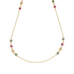 22KT Stylish Ruby Emerald Gold Chains