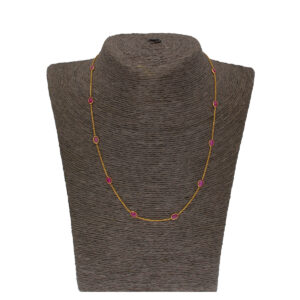 22KT Stylish Ruby Gold Chain