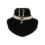 Dual Line White Pearl Choker