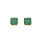 22KT Gold With Beryl Emerald Studs