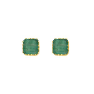 22KT Gold With Beryl Emerald Studs