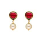 22KT Ruby Stone Gold Earrings