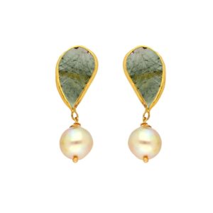 22KT Beryl Emerald Gold Earrings