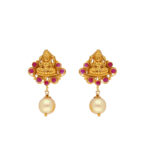 22KT Stud With Hanging Style Religious Gold Earrings