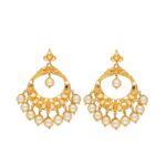22KT Stud With Hanging Style Religious Gold Earrings