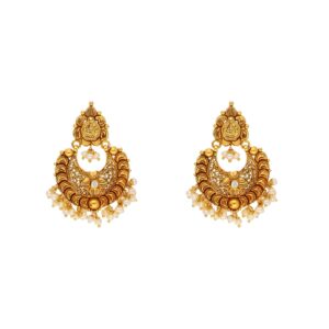 22KT Chandbalis Style Religious Gold Earrings
