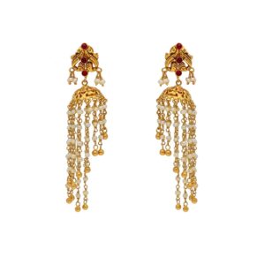 22KT Jhumka Style Religious Gold Earrings