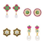 Mehvish Combo of 4 Pair Earrings
