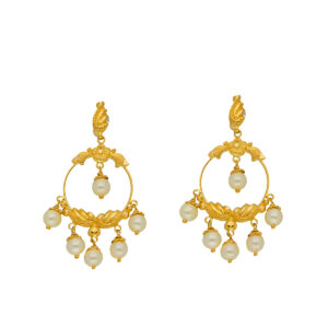 22KT Nakshi Design Handcraft Gold Chandbalis