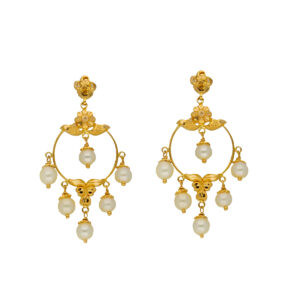 22KT Handcraft Gold Chandbalis