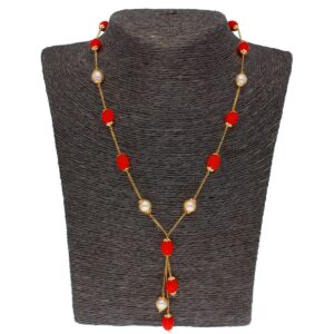 22KT Coral Handcraft Gold Chain