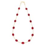22KT Ruby 11 Stone Gold Chain