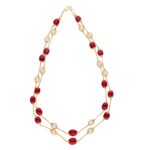 22KT Gold & Ruby Matching Gold Chain