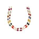 22KT Navratan Stone Gold Chain