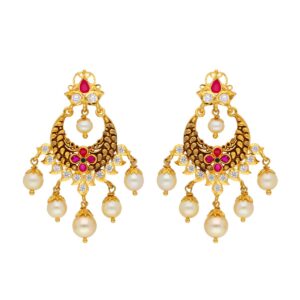 22KT Chandbalis Style Traditional Gold Earrings