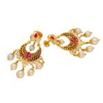 22KT Chandbalis Style Traditional Gold Earrings