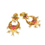 22KT Gold Designer Chandbalis