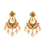 22KT Modern Designer Gold Chandbalis