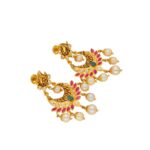 22KT Modern Designer Gold Chandbalis