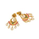 22KT Modern Designer Gold Chandbalis