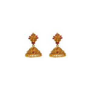 22KT Jhumkas Style Contemporary Gold Earrings