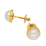 22KT Gold Button Stylish Studs