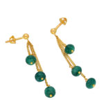 22KT Gold With Emerald Hangings