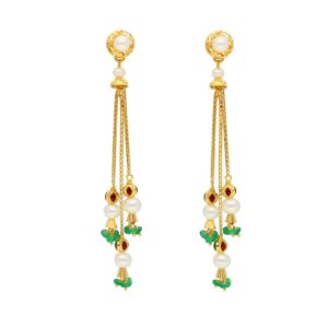 22KT Emerald Gold Hangings