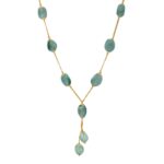 22KT Beryl Emerald Design Gold Chain