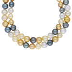 Bridal Brilliance Dual-Strand Southsea Saltwater Pearl Necklace
