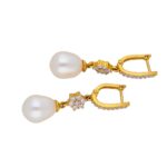 22KT Studd With Hanging Style Fashion Gold Earrings