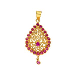 22KT Gemstones Style Classic Gold Pendants