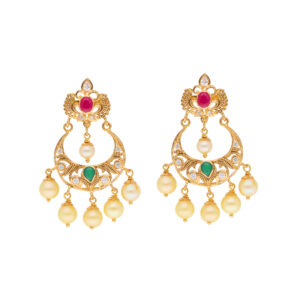 Aamukta malya Gold Earrings
