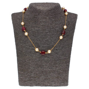 22KT Ruby Pearl Chain