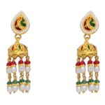 22KT Jhumkas Style Religious Gold Earrings