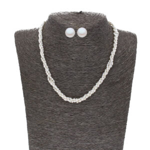 Anna 3 Lines Rice Pearl Set