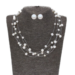 Isha 5 Lines Potato Pearl Set